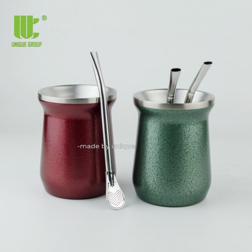 Reusable Stainless Steel Drinking Straws with Filter Spoon Juice Milk Tea Filter Straw