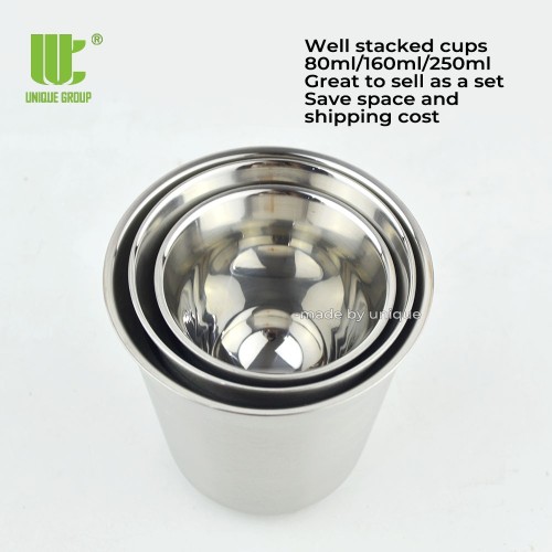 Stainless Steel Espresso Cup Set