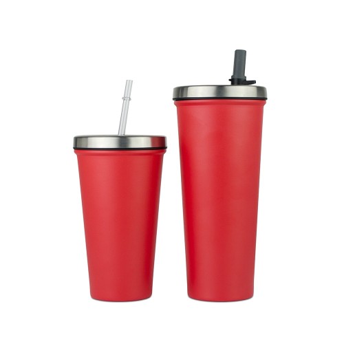 Leakproof Insulated Tumbler With Straw