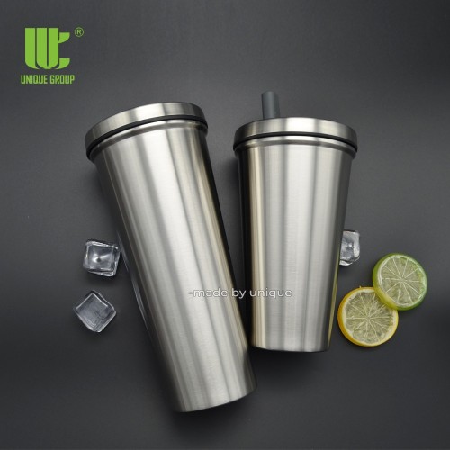 Leakproof Insulated Tumbler With Straw