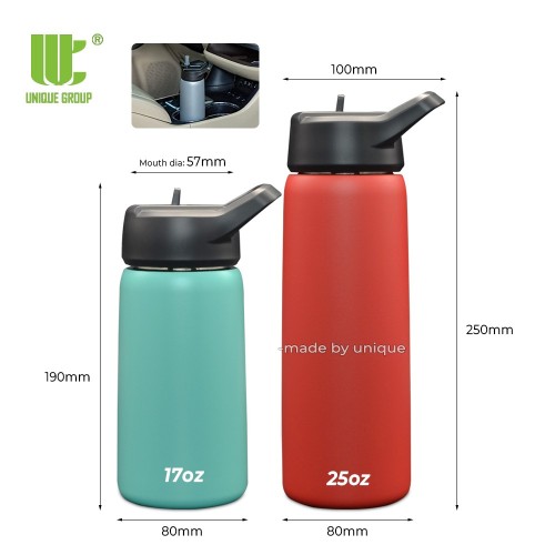 Stylish Leak-free Straw Cap Vacuum Flask 