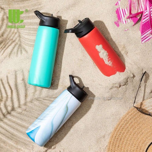 Stylish Leak-free Straw Cap Vacuum Flask 