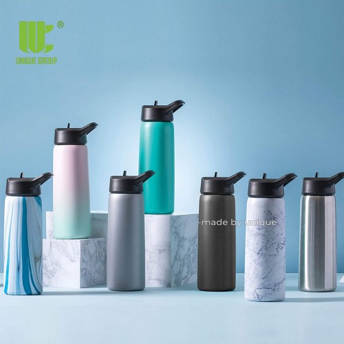 Stylish Leak-free Straw Cap Vacuum Flask 