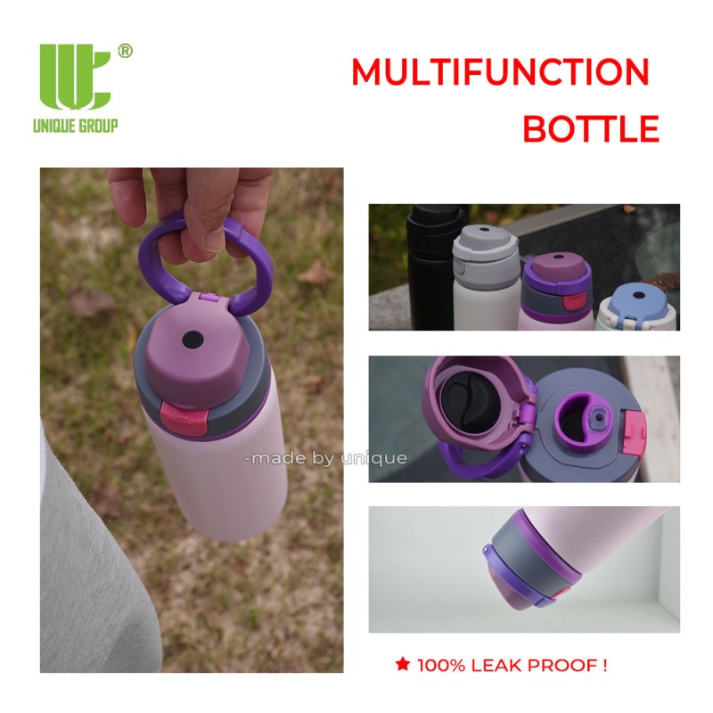 New Insulated Bottle With Flip-Button Lid 