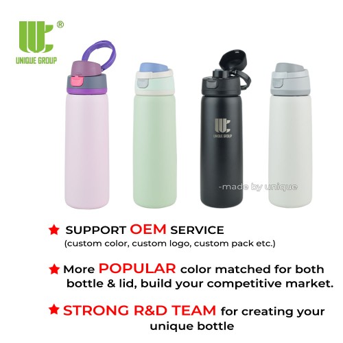 New Insulated Bottle With Flip-Button Lid